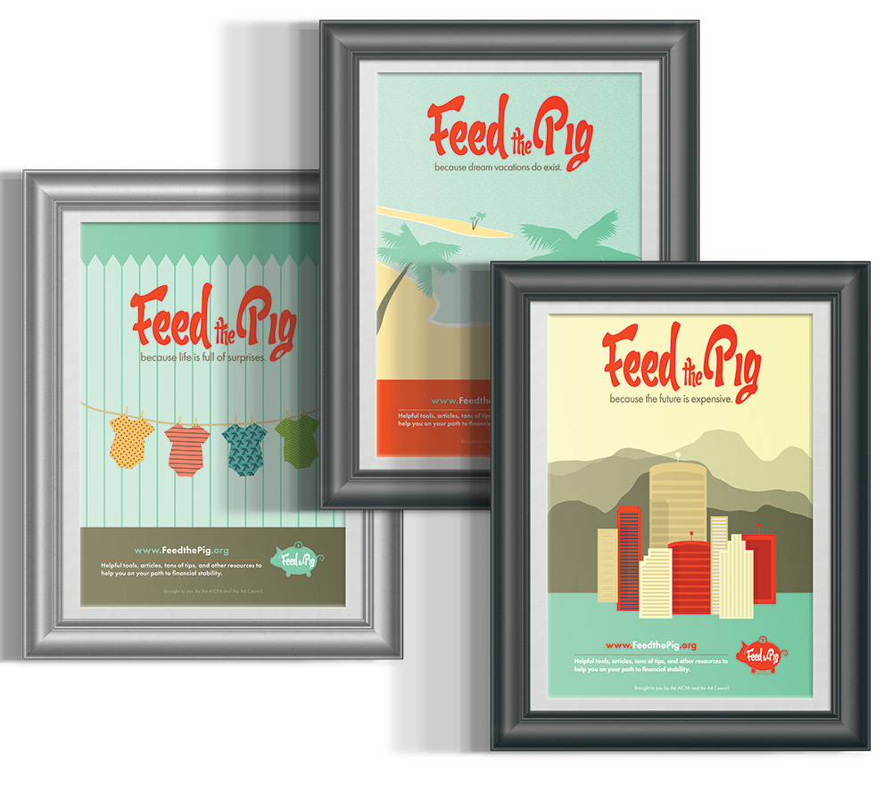Feed the Pig Poster series